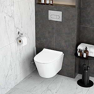 Унитаз подвесной VitrA M50 8302B003-6404 VortexFlush безободковый, смыв торнадо, с крышкой микролифт, белый купить в интернет-магазине Sanbest