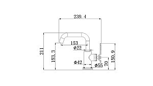 Смеситель для раковины Bronze De Luxe 1760'S LOFT 1178CG купить в интернет-магазине сантехники Sanbest