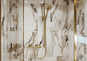 Полка Hansgrohe AddStoris 41741990 полированное золото купить в интернет-магазине сантехники Sanbest