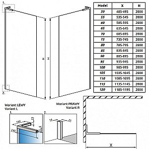 Душевое ограждение Radaway Modo SL Brushed Copper II 95 стекло прозрачное/профиль брашированная медь купить в интернет-магазине Sanbest