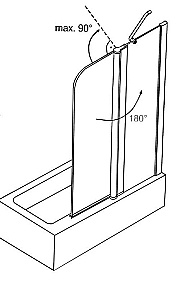 Шторка для ванны Azario Merrit 110 AZ-NF6221 стекло прозрачное/профиль серебро купить в интернет-магазине Sanbest