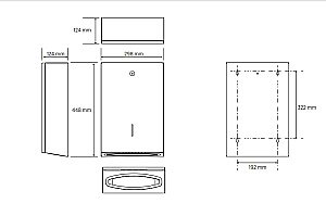 Диспенсер для бумажных полотенец Bemeta Hotel 101003245 нержавеющая сталь матовая купить в интернет-магазине сантехники Sanbest