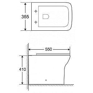 Унитаз приставной Belbagno ROMANO безободковый, с крышкой микролифт купить в интернет-магазине Sanbest