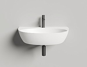 Раковина Salini ALDA WALL 03 140323M 71 из искусственного камня S-Stone, белая матовая купить в интернет-магазине Sanbest