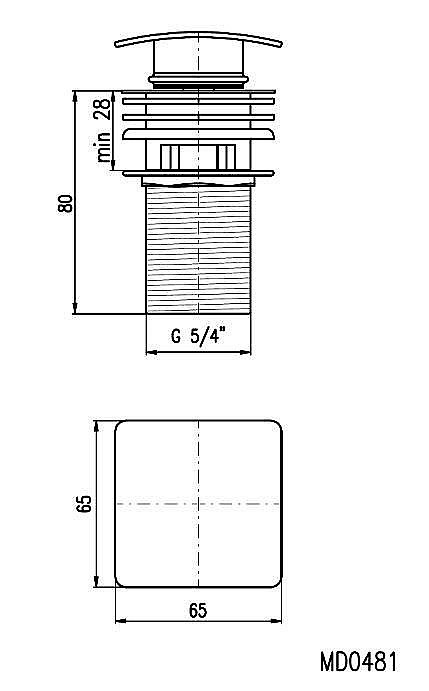 Донный клапан для раковины Rav-Slezak MD0481Z золото купить в интернет-магазине сантехники Sanbest