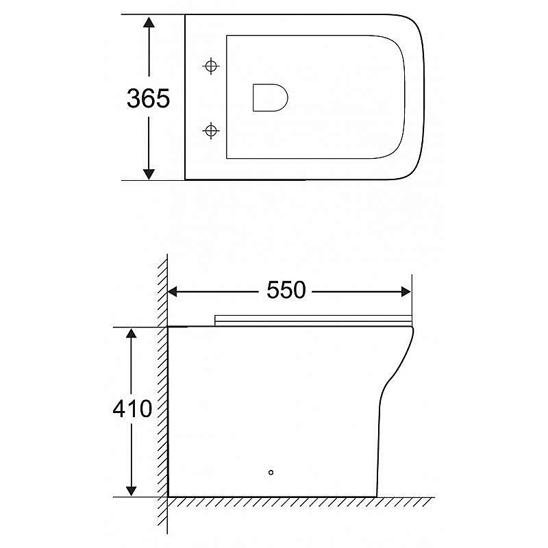 Унитаз приставной Belbagno ROMANO безободковый, с крышкой микролифт купить в интернет-магазине Sanbest