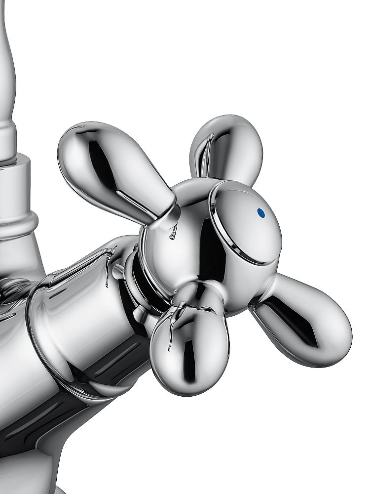 Смеситель для раковины WONZON & WOGHAND RETRO, Хром (WW-88139020-CR) купить в интернет-магазине сантехники Sanbest