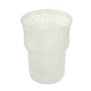 Стакан настольный Migliore Mirella матовое стекло с декором/хром-золото купить в интернет-магазине сантехники Sanbest