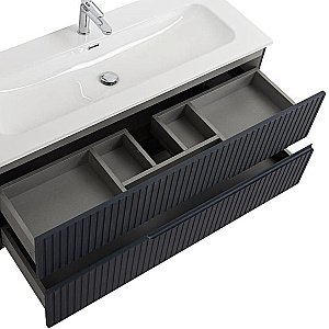 Тумба с раковиной Cezares DUET-N 120 DUET-N-1200-2C-SO-GR-P графит для ванной в интернет-магазине Sanbest