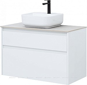 Тумба с раковиной Aquanet Nova Lite 90 белый (2 ящика) для ванной в интернет-магазине Sanbest