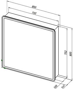 Зеркальный шкаф Aquanet Оптима 311862 80 купить в интернет-магазине сантехники Sanbest