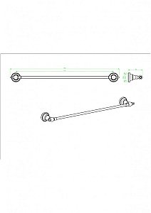 Полотенцедержатель CeramaLux Elegance 95808 черный матовый купить в интернет-магазине сантехники Sanbest