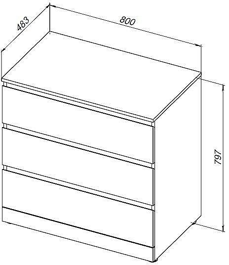 Комод Aquanet Сканди 302543 80 Дуб эдгрейн для ванной в интернет-магазине сантехники Sanbest