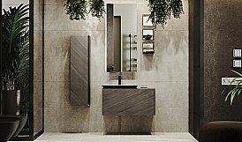 Тумба с раковиной Jorno Incline 90 бетон для ванной в интернет-магазине Sanbest