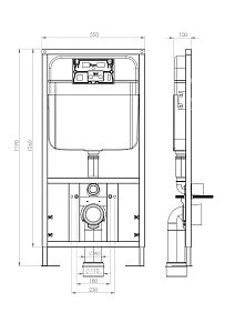 Инсталляция для унитаза SantiLine SL-04 с кнопкой хром купить в интернет-магазине сантехники Sanbest