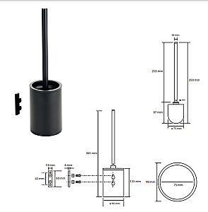 Ершик для унитаза Bemeta Dark 104913120 черный матовый купить в интернет-магазине сантехники Sanbest