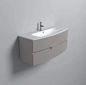 Тумба с раковиной Jacob Delafon Nona 120 серый титан глянцевый для ванной в интернет-магазине Sanbest