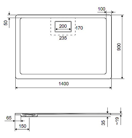 Душевой поддон Excellent Lavano 140x90 белый купить в интернет-магазине Sanbest