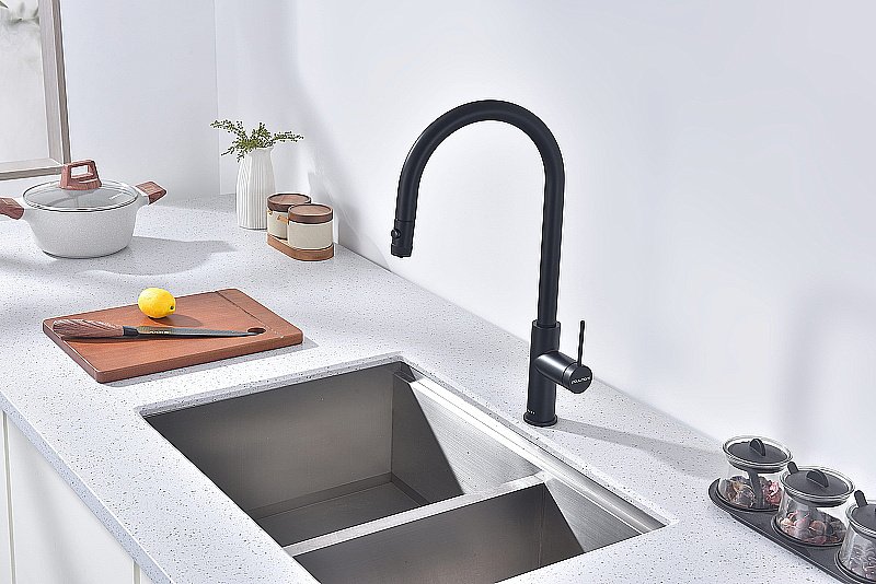 Смеситель для кухни Paulmark Galant Ga213077-AN антрацит матовый купить в интернет-магазине сантехники Sanbest