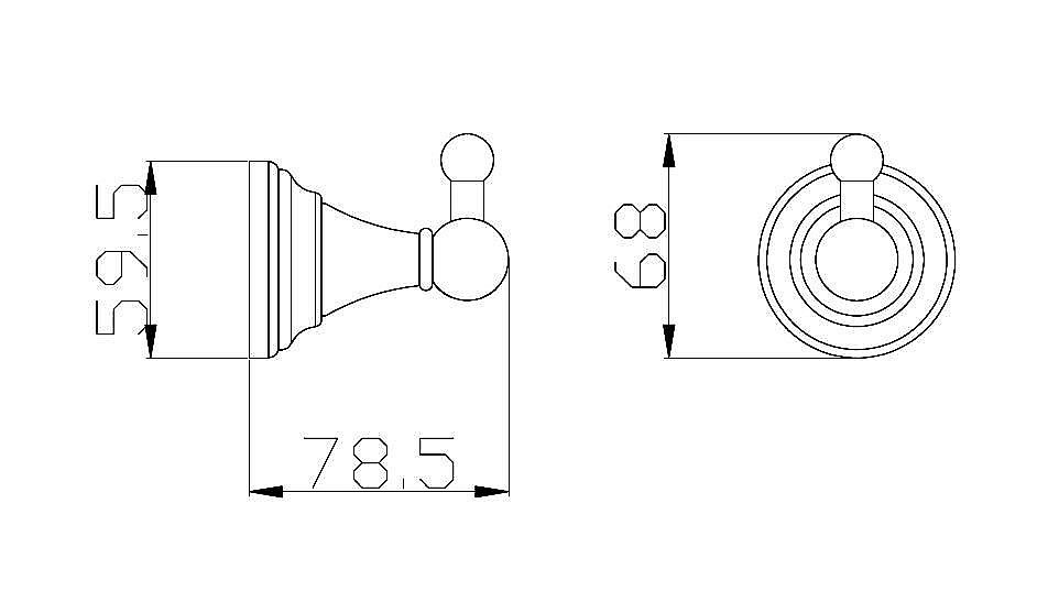 Крючок Rav-Slezak MORAVA MKA0100SM купить в интернет-магазине сантехники Sanbest