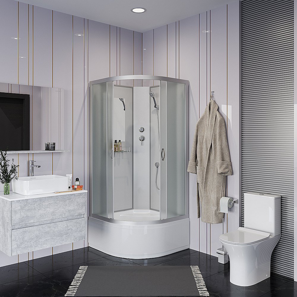 Душевая кабина Niagara Classic NG-2309-14BK 100х100 купить в интернет-магазине Sanbest