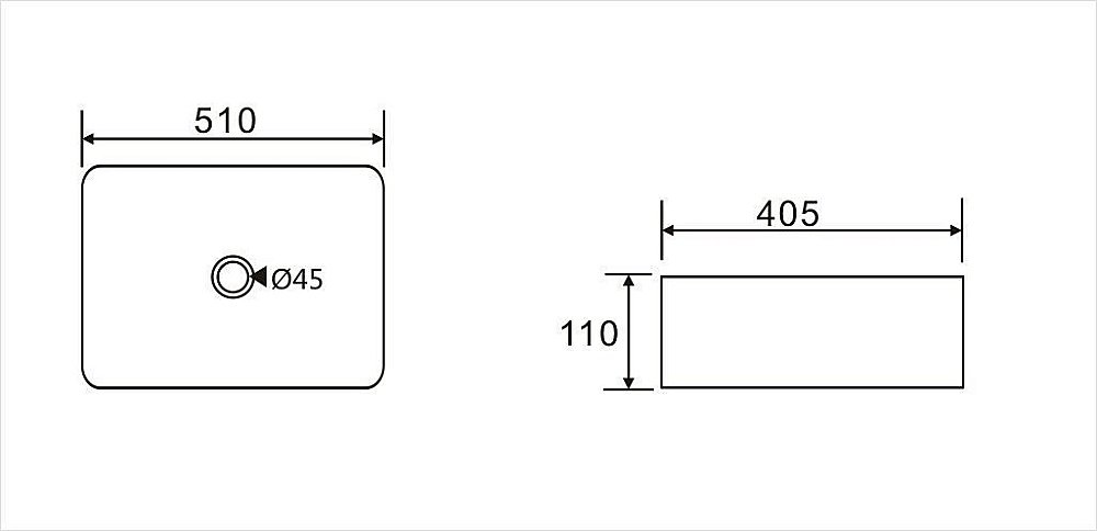 Раковина Koller Pool KVADRO 51 KR-0510-WB белая купить в интернет-магазине Sanbest