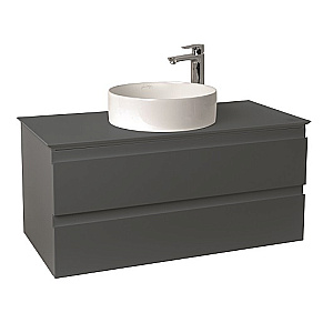 Тумба с раковиной и столешницей Jacob Delafon MADELEINE 100 серый матовый для ванной в интернет-магазине Sanbest