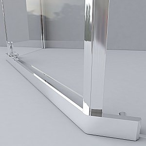 Душевой уголок Vincea Stresa VSP-1S100CLGM 100x100 стекло прозрачное/профиль вороненая сталь купить в интернет-магазине Sanbest