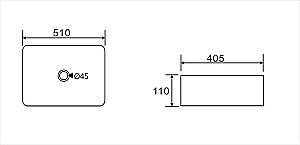 Раковина Koller Pool KVADRO 51 KR-0510-WB белая купить в интернет-магазине Sanbest