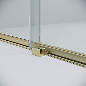 Душевая дверь Niagara Nova NG-44-9ASG 90 прозрачная/профиль брашированное золото купить в интернет-магазине Sanbest