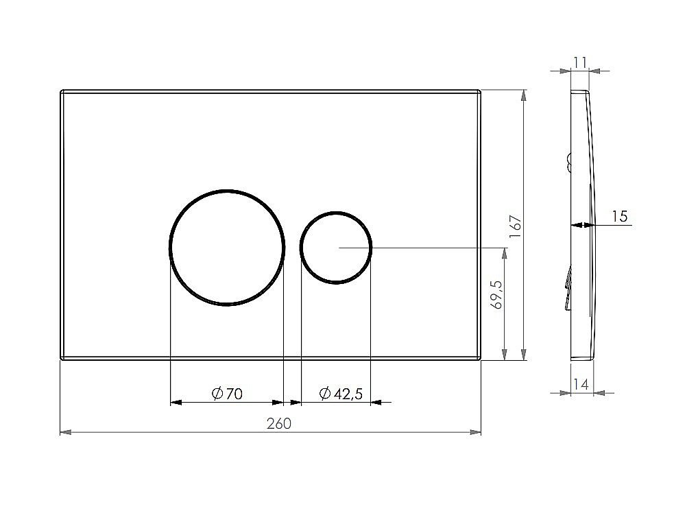 Кнопка для инсталляции D&K Venice DB1029001 хром купить в интернет-магазине сантехники Sanbest