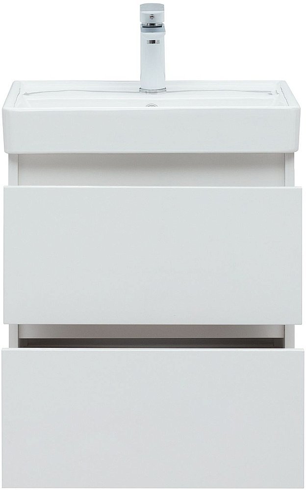 Тумба с раковиной Aquanet Вега 70 белый глянец для ванной в интернет-магазине Sanbest