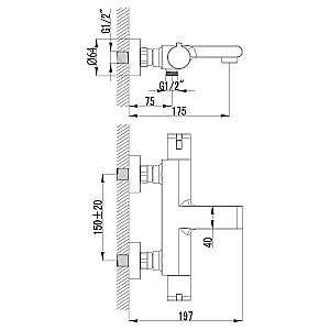 Смеситель для ванны Lemark Yeti LM7832C купить в интернет-магазине сантехники Sanbest