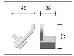 Крючок Schein WATTEAU 121*2 купить в интернет-магазине сантехники Sanbest