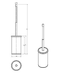 Ершик для туалета Langberger Burano 23027B купить в интернет-магазине сантехники Sanbest