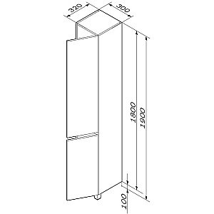 Пенал подвесной AM.PM Gem S 40 серый для ванной в интернет-магазине сантехники Sanbest