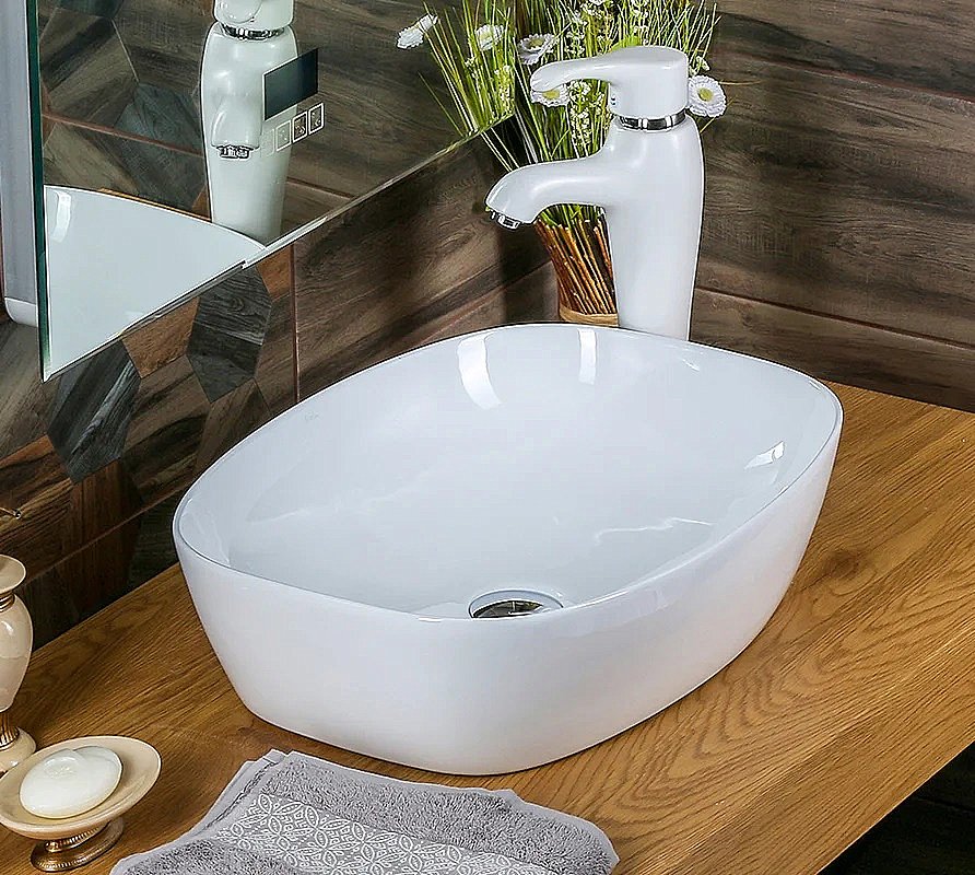 Раковина Melana  A500A-805 белая купить в интернет-магазине Sanbest