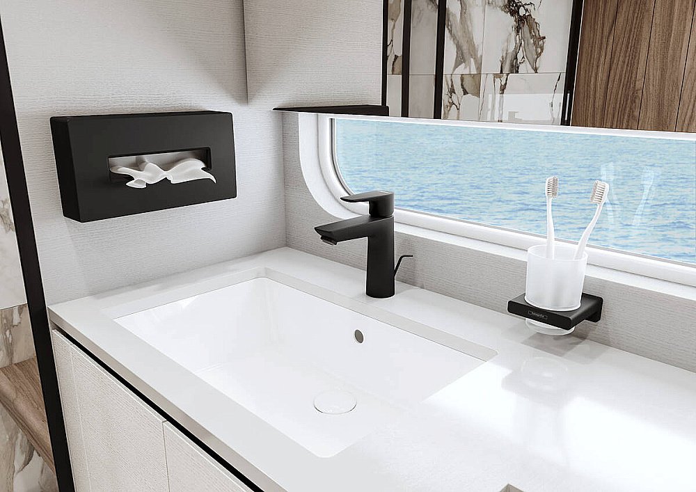 Стакан Hansgrohe AddStoris 41749670 черный купить в интернет-магазине сантехники Sanbest