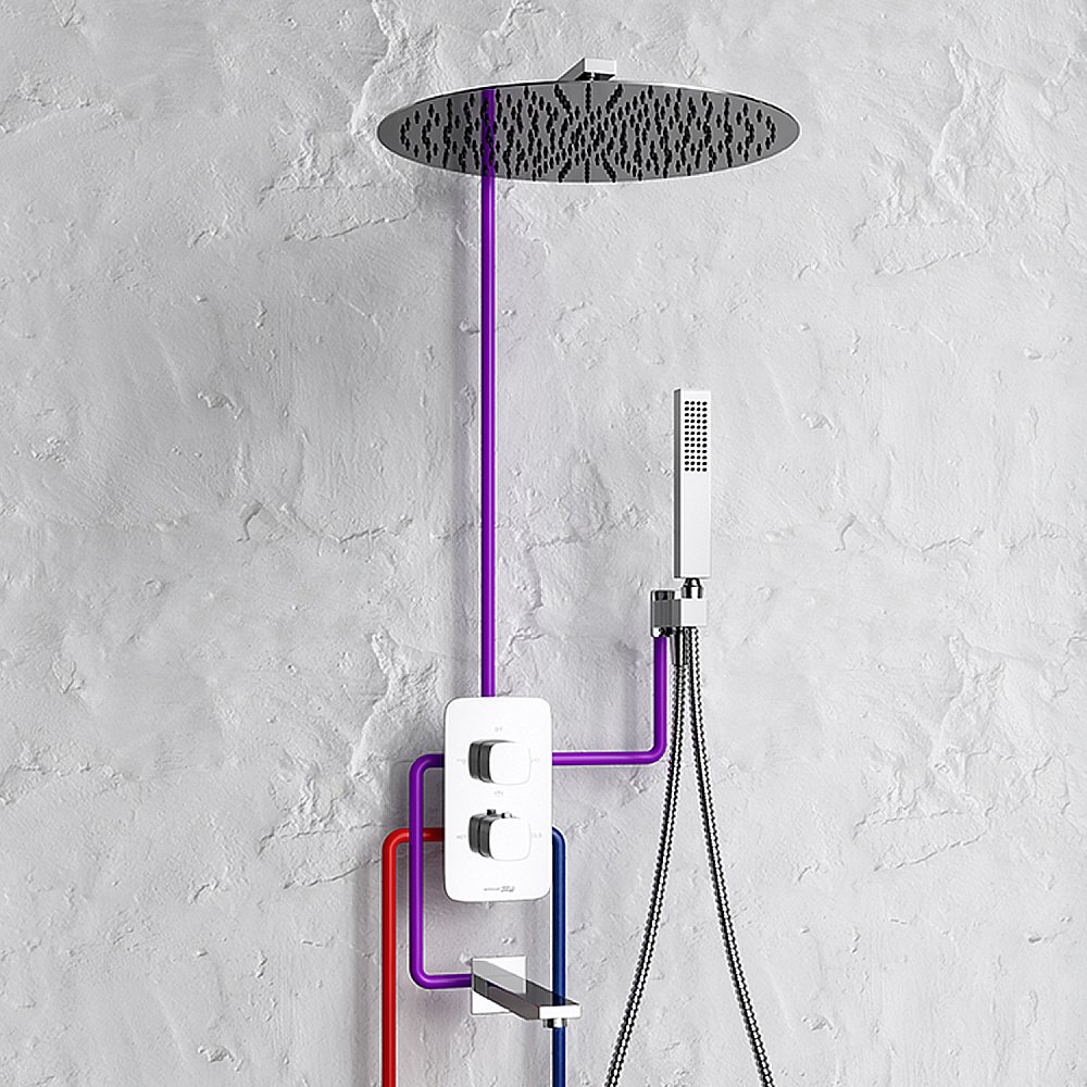 Душевая система WasserKRAFT Aisch A175571 золото матовое купить в интернет-магазине сантехники Sanbest