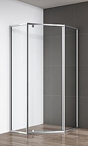 Душевой уголок Cezares Eco 100x100 ECO-O-P-1-100-C-Cr стекло прозрачное/профиль хром купить в интернет-магазине Sanbest