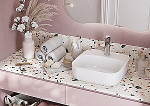 Раковина накладная Акватон Одри 42 1WH501709 белая купить в интернет-магазине Sanbest