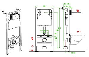 Инсталляция для подвесного унитаза Vincea VIS-2508 купить в интернет-магазине сантехники Sanbest
