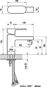 Смеситель для раковины Ravak Chrome CR 012.00 купить в интернет-магазине сантехники Sanbest