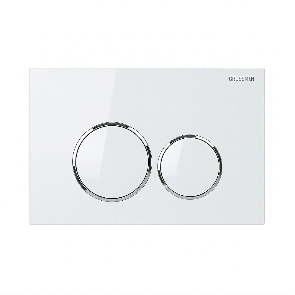 Кнопка для инсталляции Grossman Galaxy 700.K45.01.000.000 RUS белая глянцевая купить в интернет-магазине сантехники Sanbest