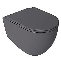 Унитаз подвесной Isvea Infinity 10NF02001SV-2C антрацит матовый, безободковый купить в интернет-магазине Sanbest