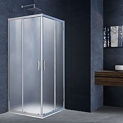Душевой уголок Vincea ALPHA VSS-3AL800MT 80x80 стекло текстурное/профиль хром купить в интернет-магазине Sanbest