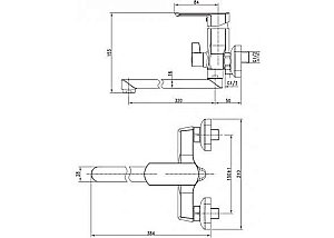 Смеситель для ванны с душем Aquanet Cinetic AF120-21С купить в интернет-магазине сантехники Sanbest