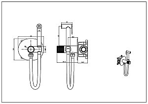 Гигенический душ Boheme Tech 157-MG золото матовое купить в интернет-магазине сантехники Sanbest