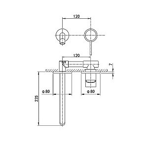 Смеситель для раковины Caprigo Don 53-027-CRM хром купить в интернет-магазине сантехники Sanbest