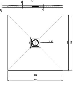 Душевой поддон Aquanet Pleasure 100x100 белый купить в интернет-магазине Sanbest